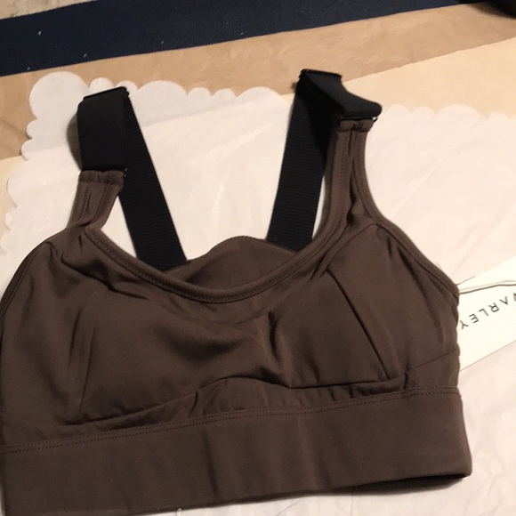 NWT Varley Edris Open Back Sports Bra in Solid Brown Size XS - Picture 3 of 5